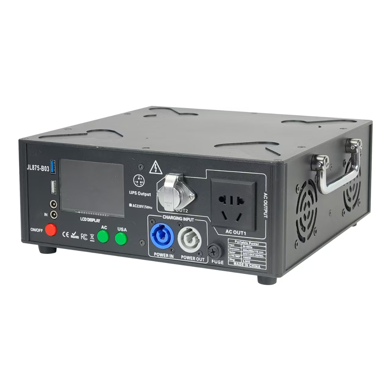 بنك الطاقة الكبير الإضافي للتخييم- السلطة 1500W